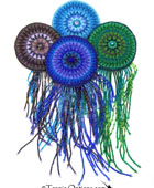 Shield w/fringe Barrette - Assorted