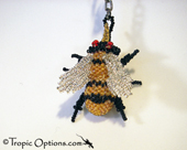 Bee Keychain - Gold/Black