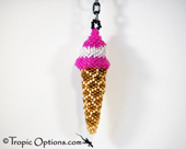 Ice Cream Cone Keychain- Cone/Swirl