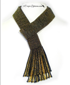 Priestess Scarf Necklace - Gold/Black